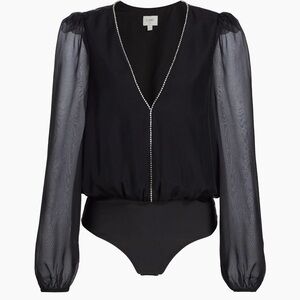 Cami NYC Ingrid Crystal Silk Bodysuit